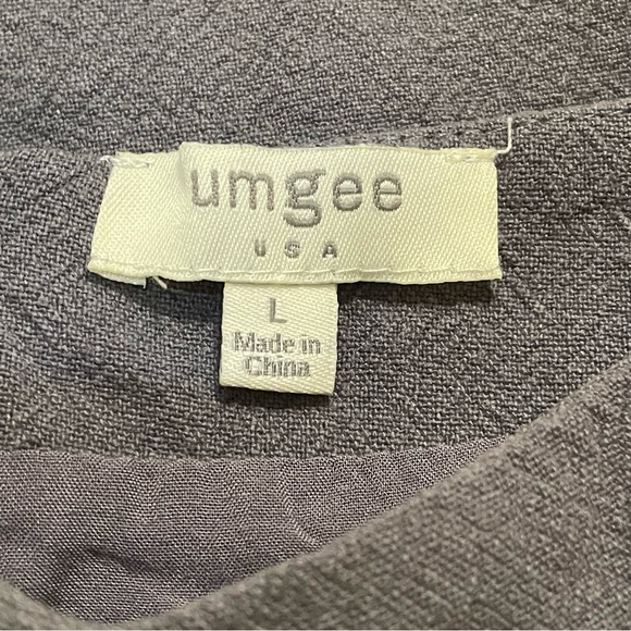 Umgee Gray Embroidered Colorful Flowers Boho Mini Skirt Women’s Sz Large - Picture 3 of 3